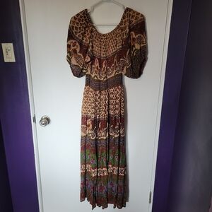 Kaktus Earthy Tones Maxi Dress